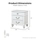 preview thumbnail 2 of 3, Furniture of America Marais Traditional White 3-Drawer Nightstand with USB Charger
