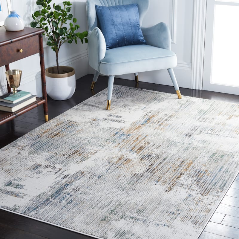 SAFAVIEH Bel Air Rawan Abstract Rug - 8' x 10' - Grey/Gold