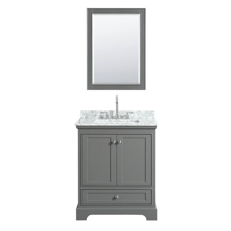 Wyndham Collection Deborah 30" Free Standing Single Vanity Set with