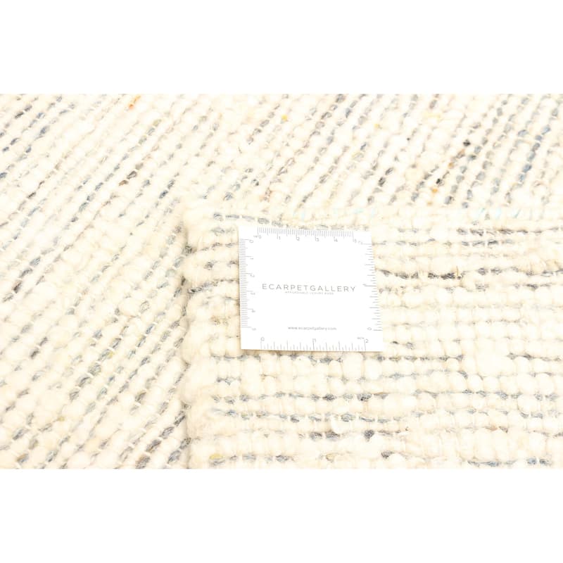 ECARPETGALLERY Braid weave Sienna Cream Wool Rug - 5'2 x 7'6