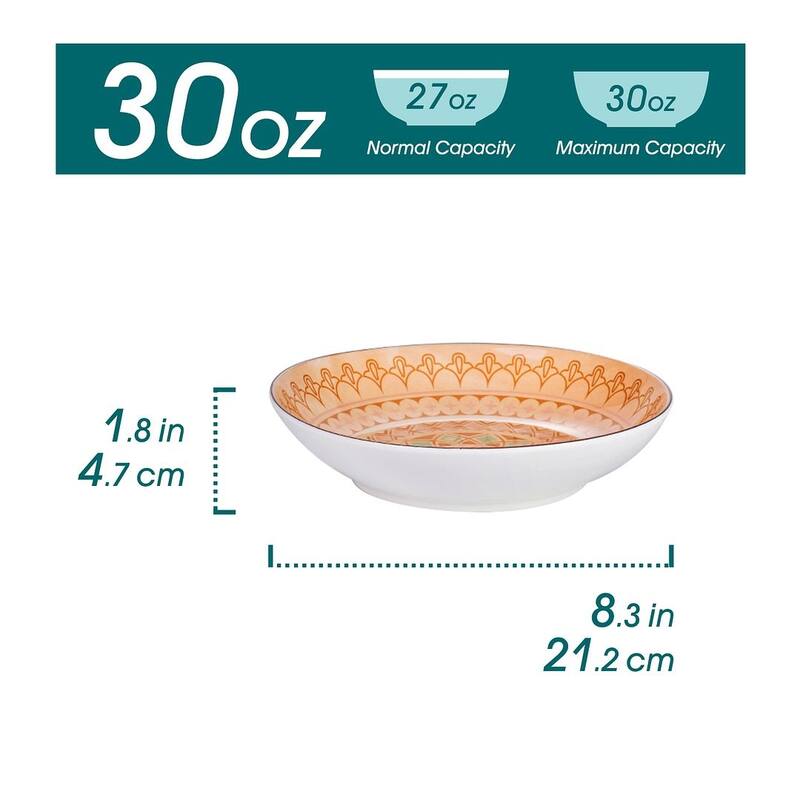 vancasso Macaron 4-Piece Multi-Color Dinner Plates Dessert Soup Plates