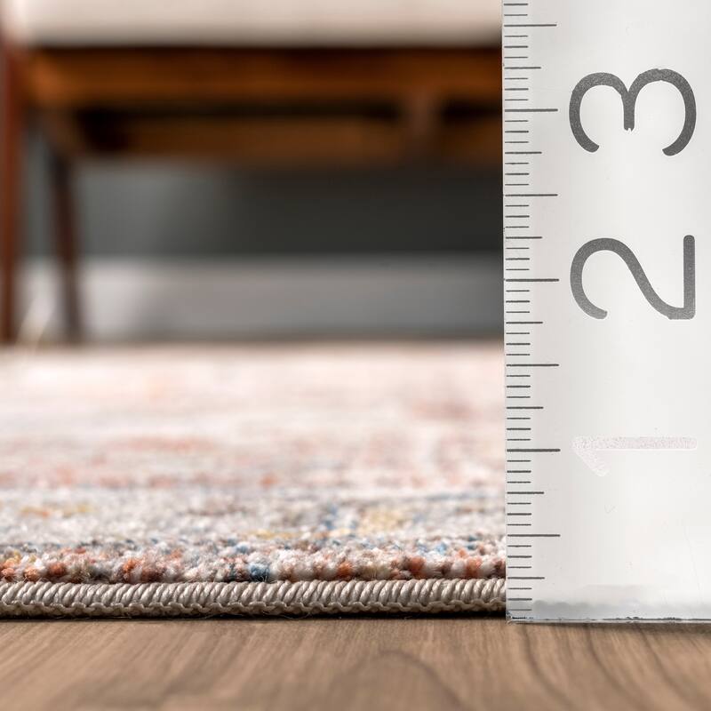 Nuloom Camila Faded Medallion Fringe Area Rug