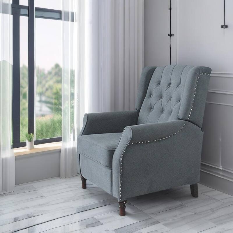 PU Push‑Back Recliner Sofa Chair with Cushion & Ergonomic Design
