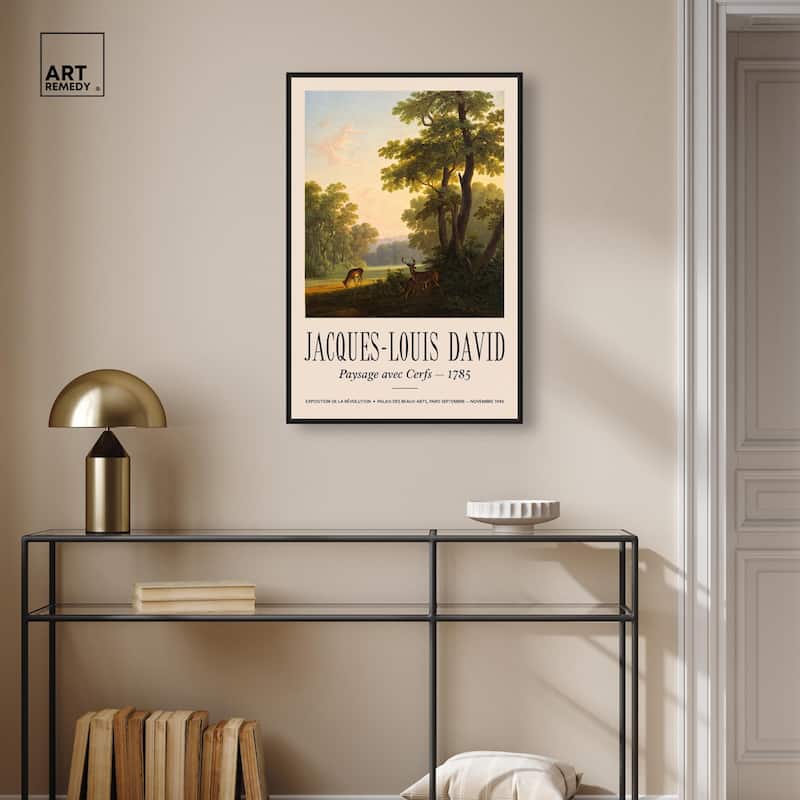 Deer in a Forest Canvas by Art Remedy