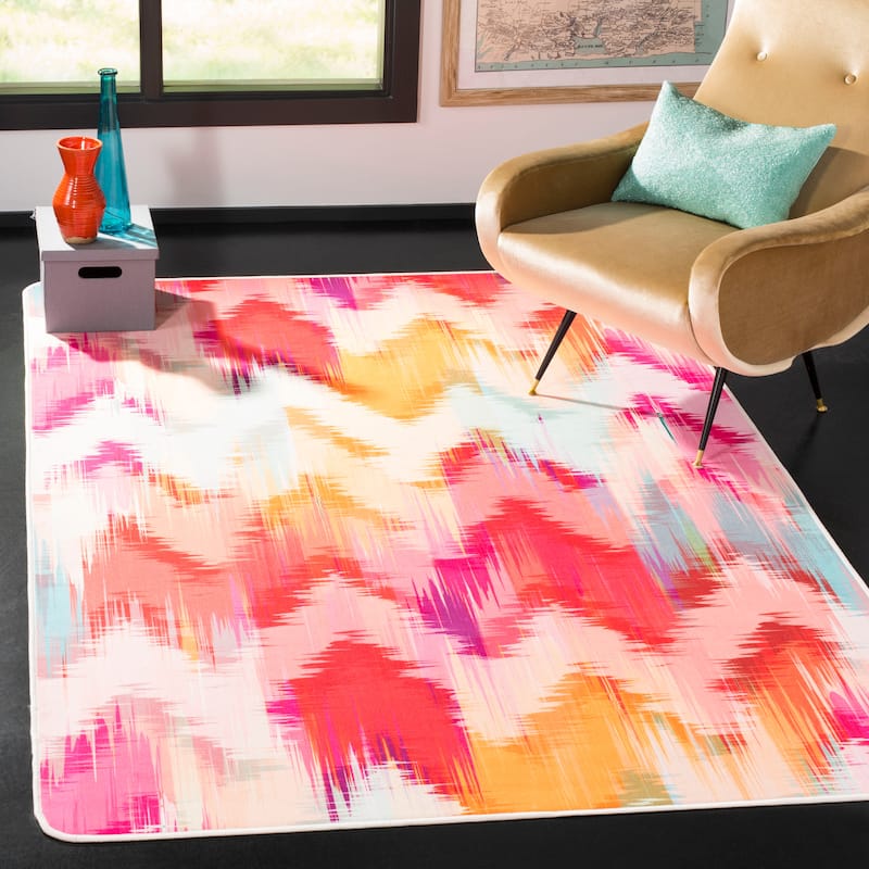 SAFAVIEH Daytona Machine Washable Slip Resistant Anka Graphic Abstract
