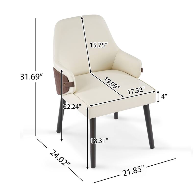 Christopher Knight Home - Modern Upholstered Dining Chair Set with Two-Tone Fabric Armchair Design