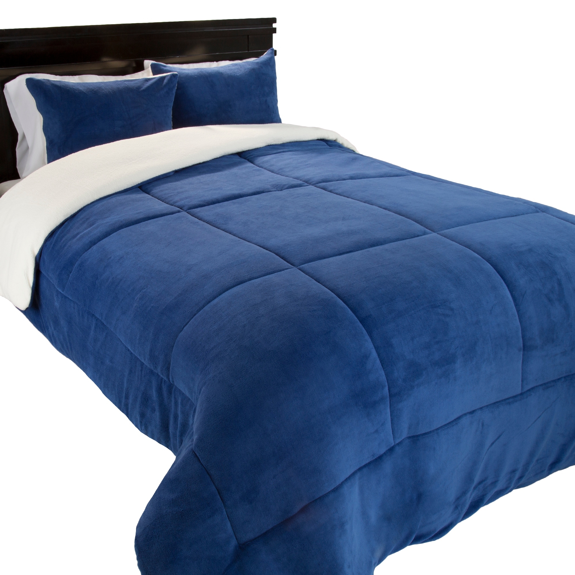 Sherpa fleece comforter set top