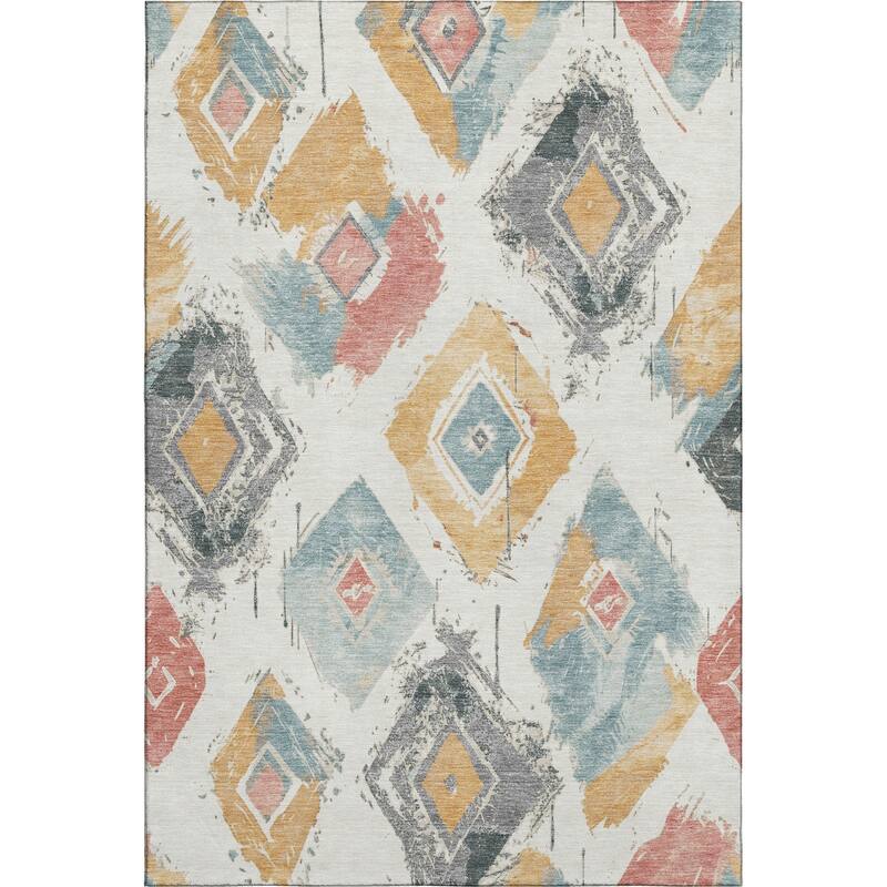 Premium Washable Super Soft Modern Diamonds Mayfield Rug