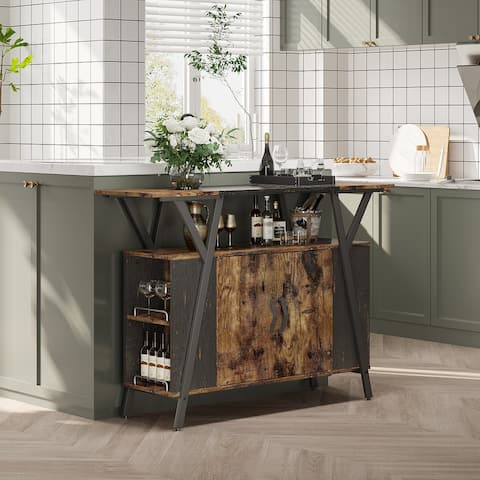 Kitchen Island Buffet Console Table with Storage Cabinet