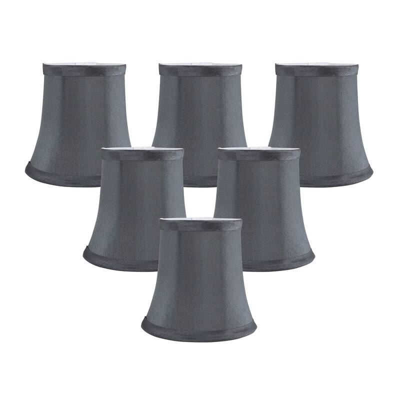 Meriville Faux Silk Clip On Chandelier Lamp Shades, 3.5-inch by 5-inch by 4.75-inch