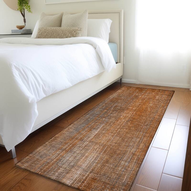 Elri Stripe Weather Resistant Timeless Fusion Outdoor Rug