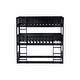 preview thumbnail 12 of 49, Triple Bunk Bed with Ladders,Guardrails,Twin over Twin over Twin