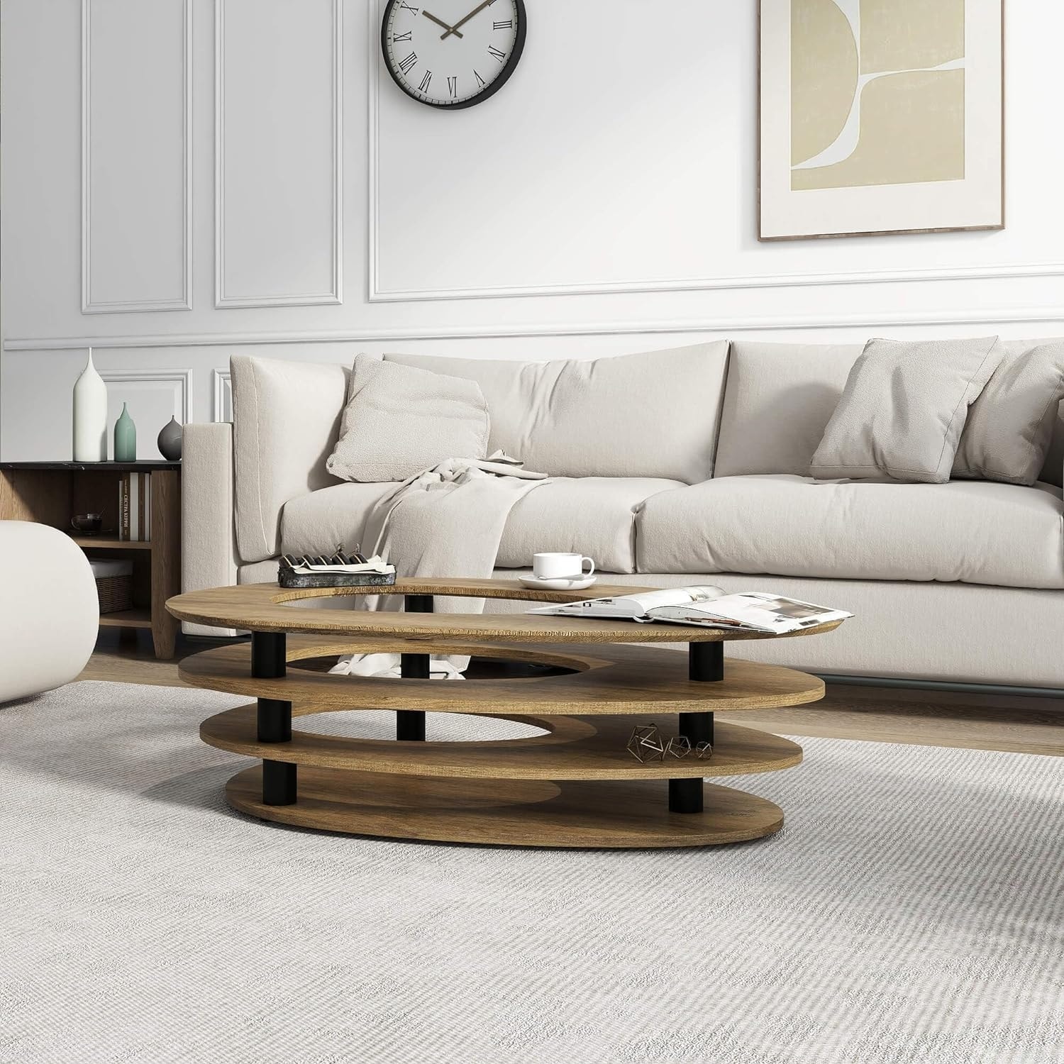 Retro Oval Sofa Coffee Table for Living Room Bedroom Home On Sale Bed Bath Beyond 40028485