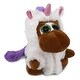 preview thumbnail 1 of 4, DolliBu Sparkle Eyes Moose Unicorn Plush Stuffed Animal with Outfit - 8 inches