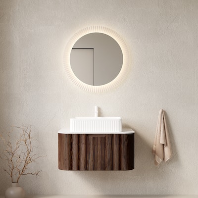 Wall-Mounted Floating Bathroom Vanity with Sink