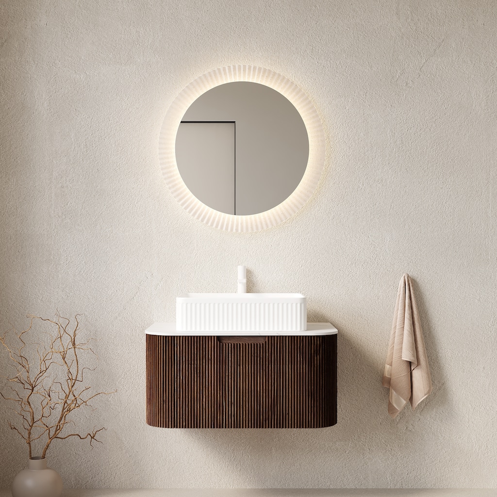 Wall-Mounted Floating Bathroom Vanity with Sink