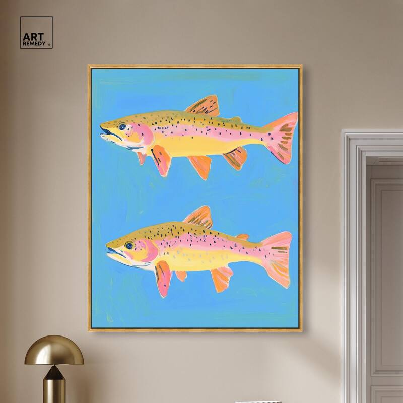 Twin Fins Canvas by Art Remedy