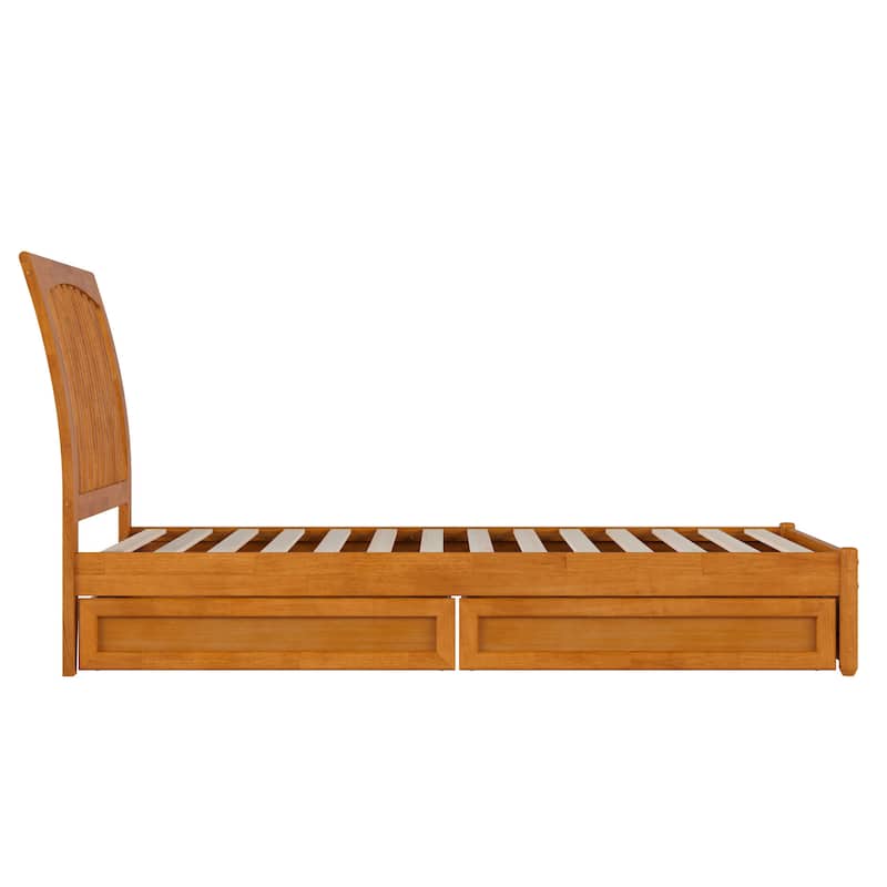 Roslyn Platform Bed with Panel Footboard and Storage Drawers