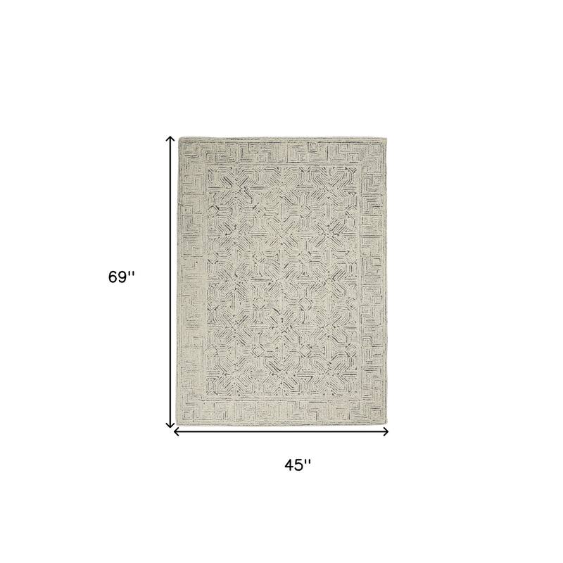 Duruq Power Loomed Abstract Modern Soft Area Rug By HomeRoots