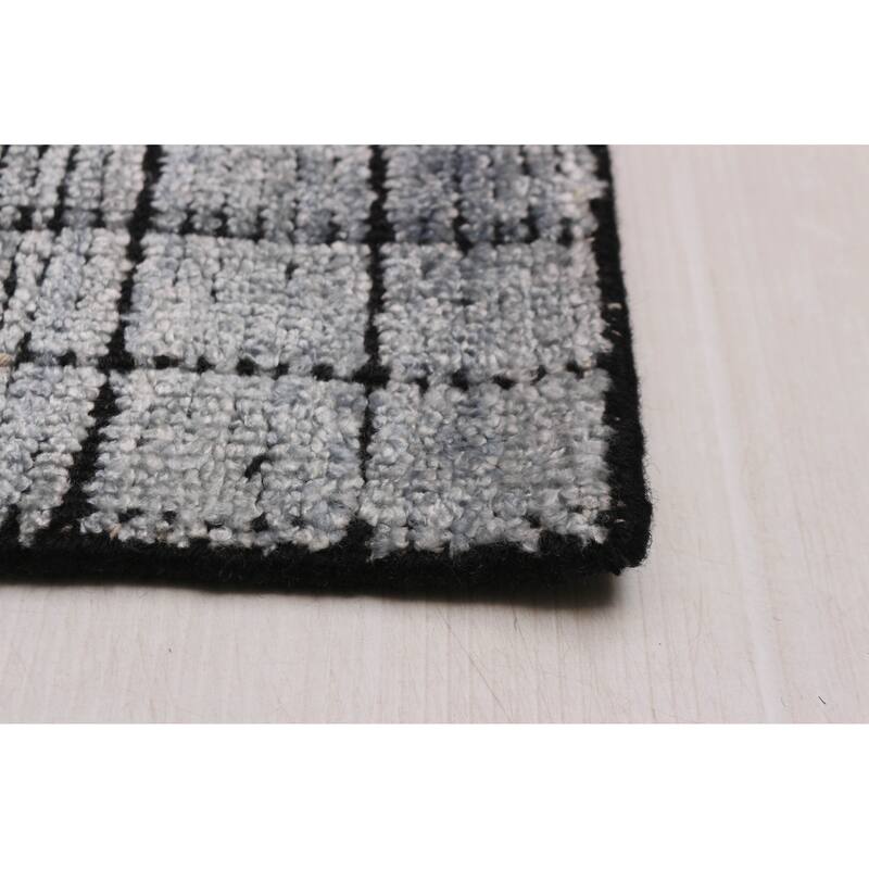 ECARPETGALLERY Hand Loomed Kashkuli Gabbeh Light Grey Silk Rug - 8'0 x 9'5