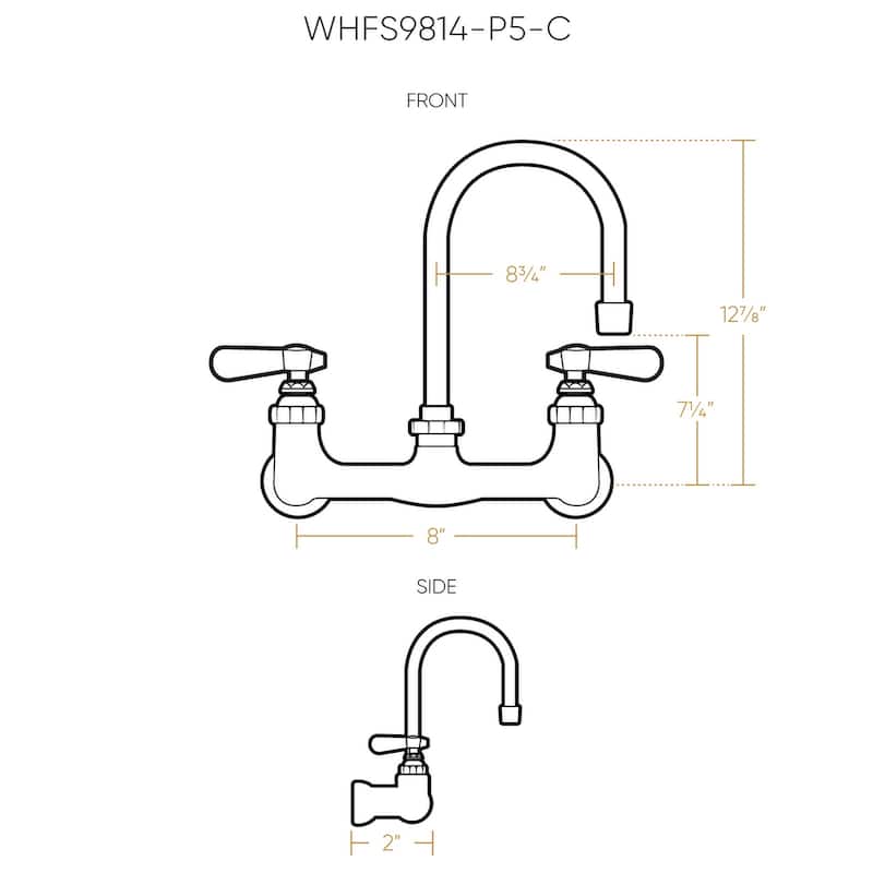 Whitehaus Collection Heavy Duty Wall Mount Utility Faucet
