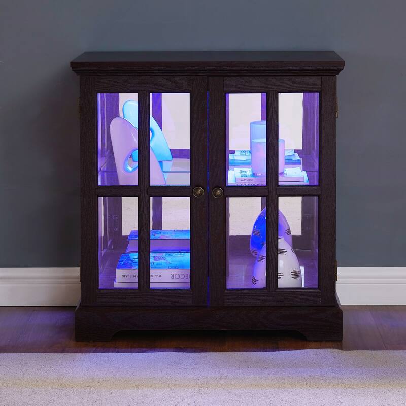 LED Curio Display Cabinet with Adjustable Shelves
