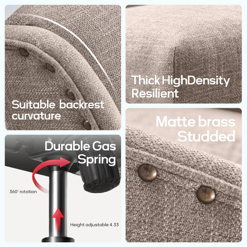 Huimo Home Office Desk Chair with Wheels, 360° Swivel