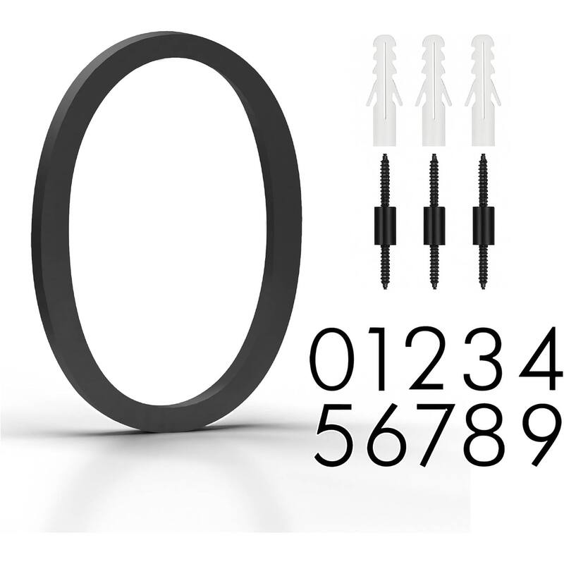 Mega Handles Modern Metal House Numbers | Heavy Duty Outdoor Address Digits | Easy to Install, Floating or Flush Mount Design