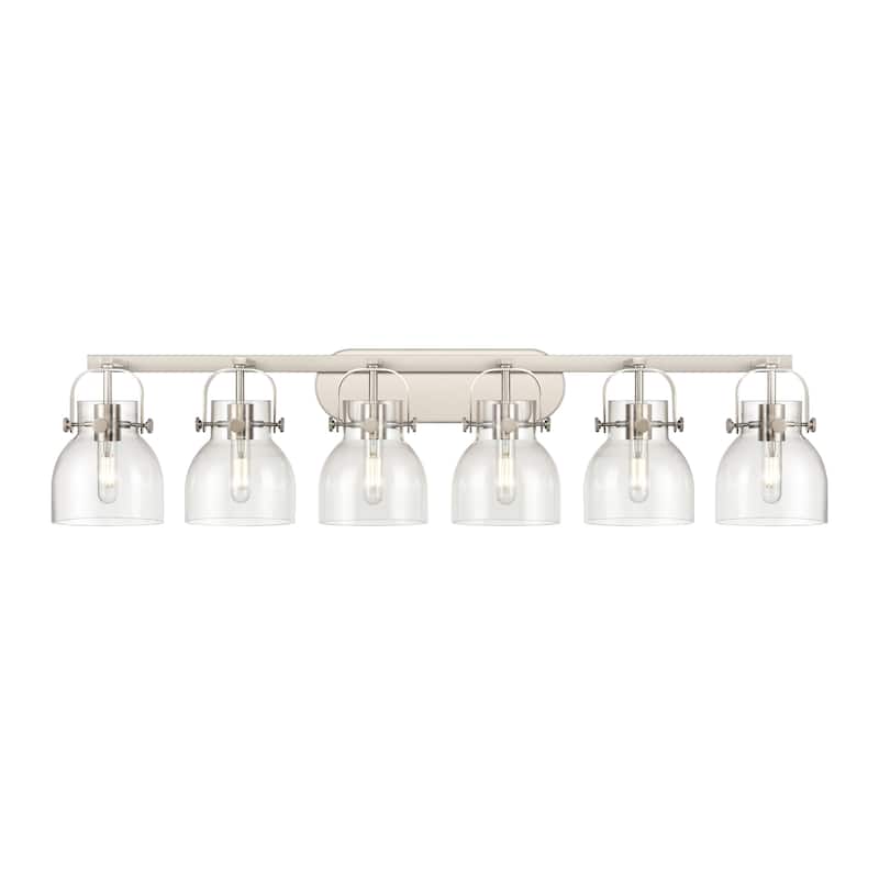 Innovations Lighting Pilaster II Bell - 6 Light 46" Wall-Mounted Bath Vanity Light