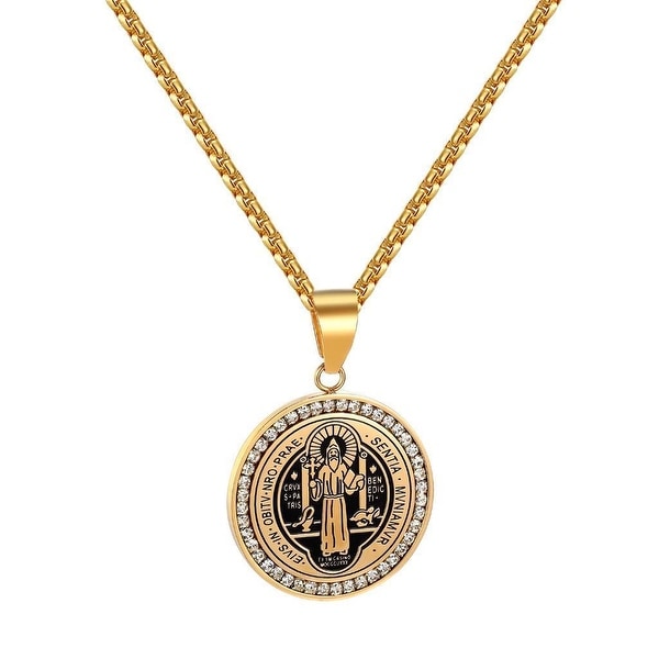 St BenedictiI Benedict Medal Charm Evis Obitv Nro Prae Sentia Mvniamvr Necklace