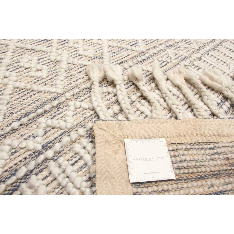 ECARPETGALLERY Braid weave Sienna Cream Wool Rug - 5'2 x 7'3