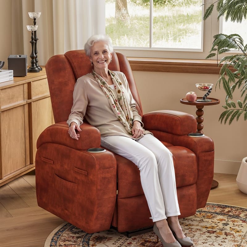 Homall Faux Leather Power Lift Recliner Chair with Massage