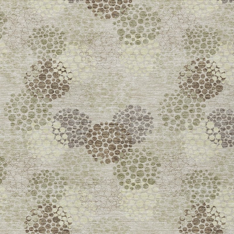 HomeRoots Polka Dot Transitional Rectangle Outdoor Rug