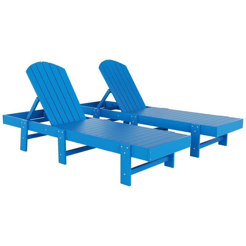 Altura Armless Poly Eco-Friendly All Weather Reclining Chaise Lounge (Set of 2)