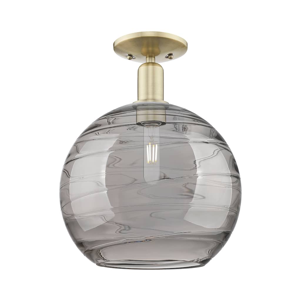 Innovations Lighting Endless Possibilities Arcadia - Athens Deco Swirl - 1 Light 12" Semi-Flush Mount