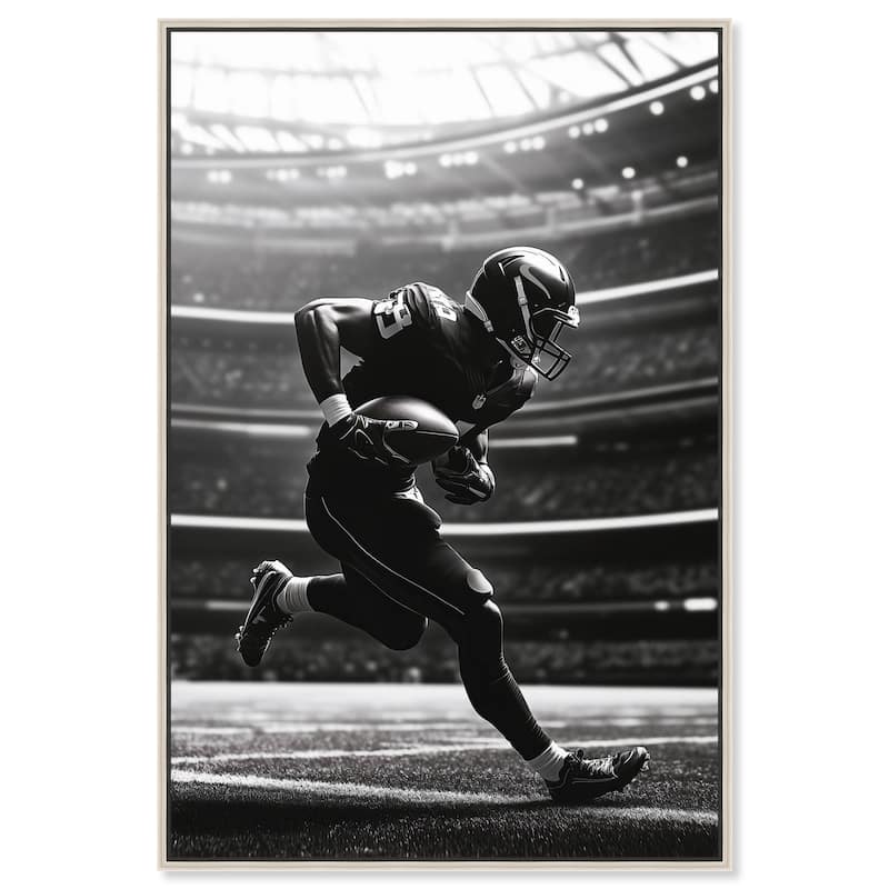 Football Stadium Canvas by Art Remedy - 20" x 30" - Silver