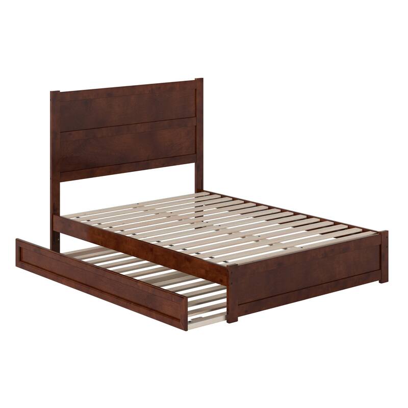 Aveline Wood Platform Bed with Matching Footboard & Trundle