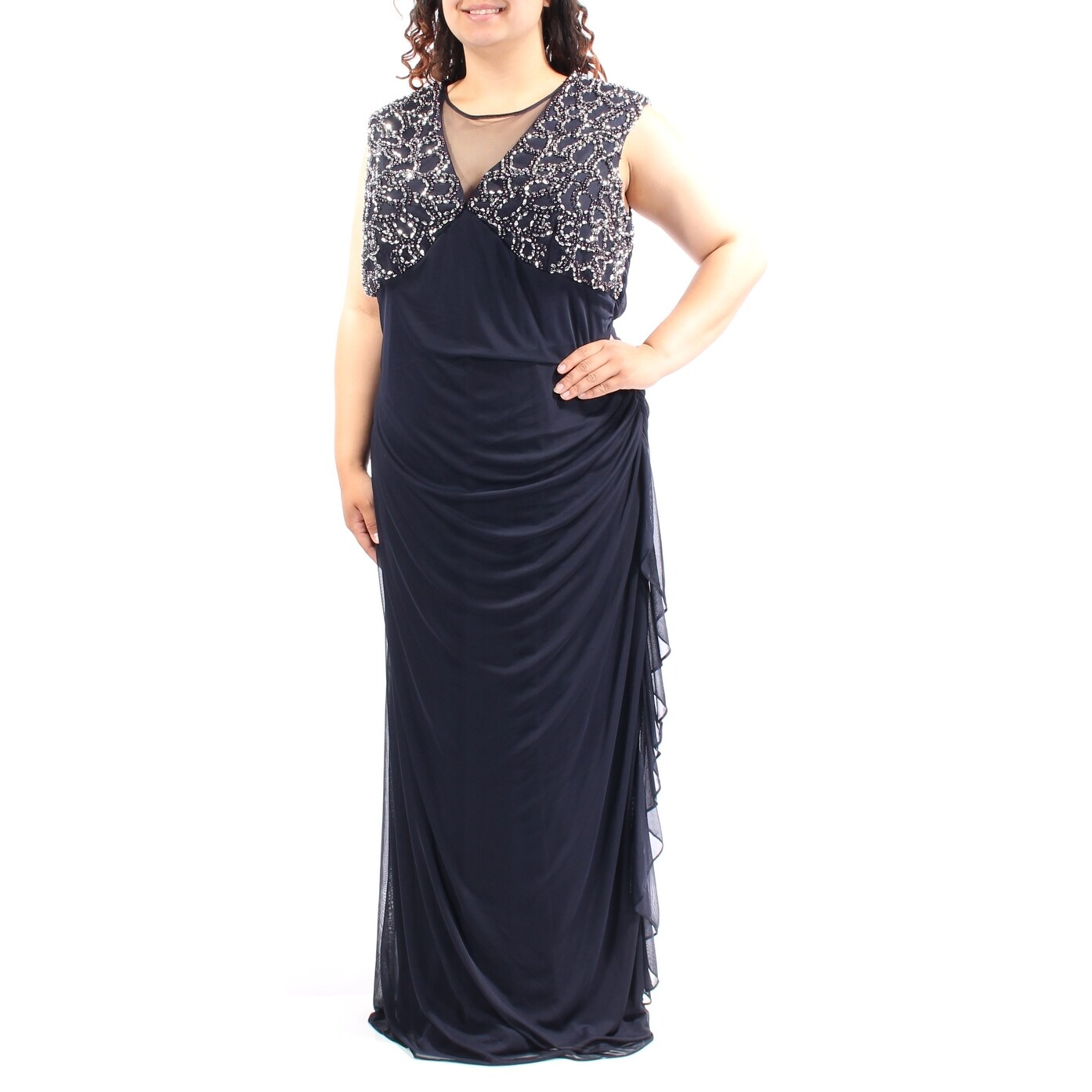 navy maxi dress size 20