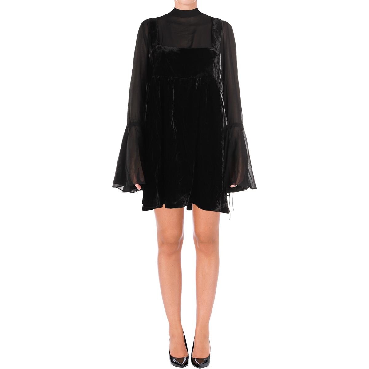 free people always forever velvet mini dress