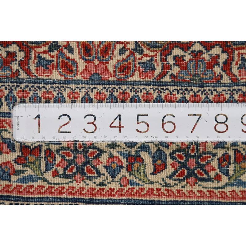 Floral Qum Foyer Rug Handmade Wool Carpet - 4'5" x 6'4"