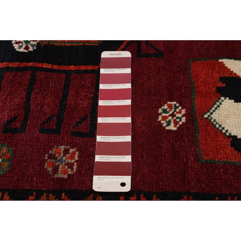 ECARPETGALLERY Hand-knotted Melis Vintage Burgundy Wool Rug - 4'10 x 7'6