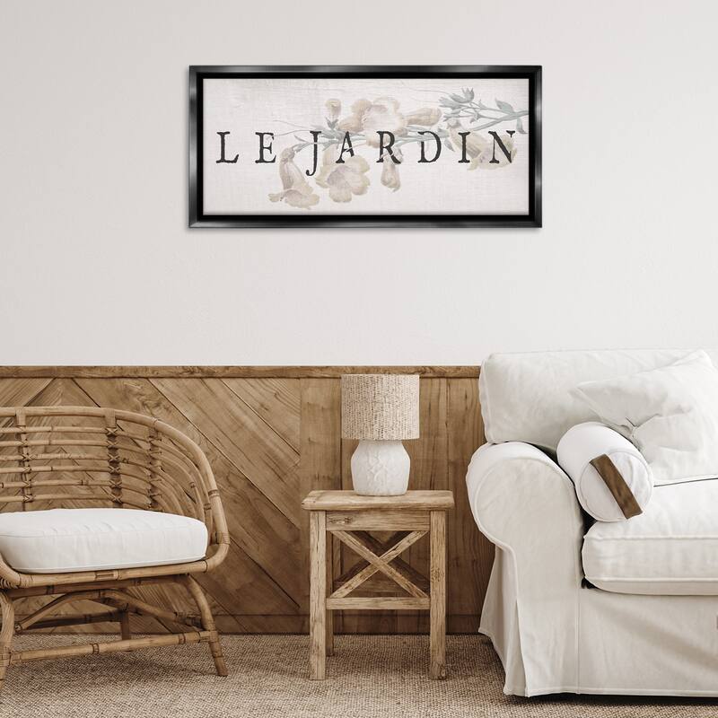 Stupell Vintage French Garden Framed Floater Canvas Wall Art Design By Lil' Rue