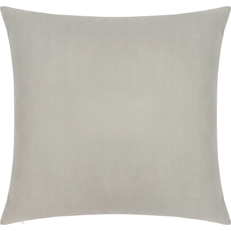 Delara Pack of 1 Velvet Decorative Throw Pillow Cover 20x20 Inches, Cushion Cover, Soft and Breathable Fabric, Hidden Zipper - Cover Only - Silver Grey