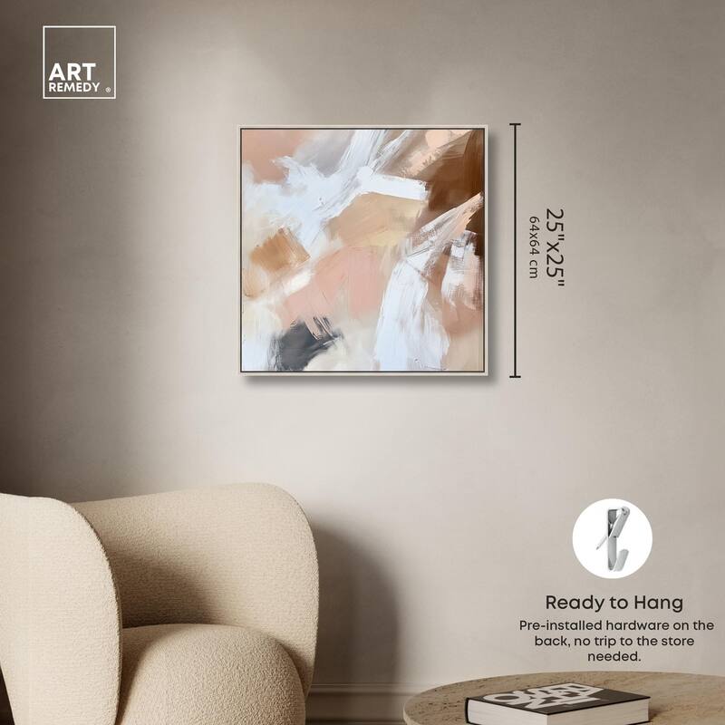 Taupe and Ash I Canvas by Art Remedy