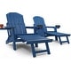 preview thumbnail 54 of 52, WINSOON Set of 2 HIPS Folding Adirondack Chair with Adjustable Backrest and Retractable Ottoman
