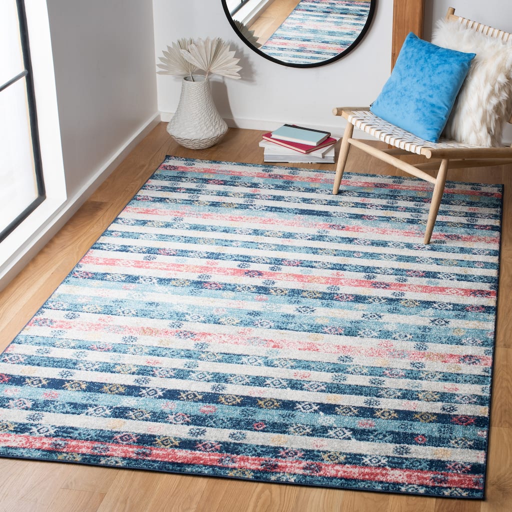 SAFAVIEH Madison Penny Boho Stripe Rug
