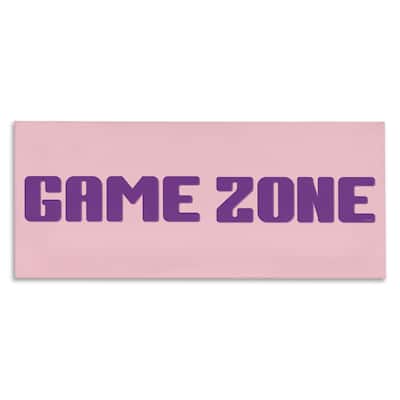 Stupell Game Zone Purple & Pink Canvas Wall Art Design By Yass Naffas Designs