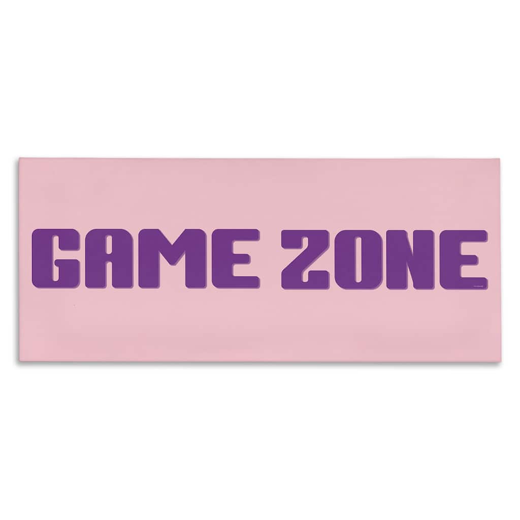 Stupell Game Zone Purple & Pink Canvas Wall Art Design By Yass Naffas Designs