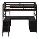 preview thumbnail 37 of 45, Twin Loft Bed with Desk, Drawers, Shelves, and Cabinet, Space-Saving Design