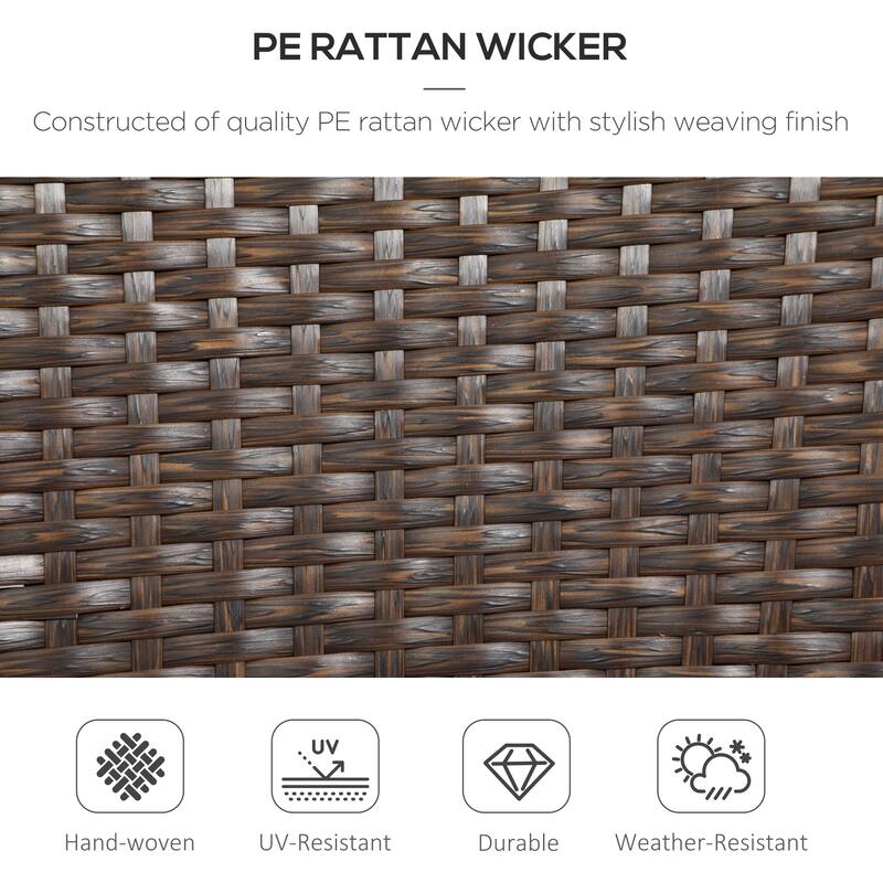 4-Piece Stackable PE Wicker Dining Chair Set, Outdoor Rattan Chairs with Cushions, Armrests & Backrest for Patio, Balcony